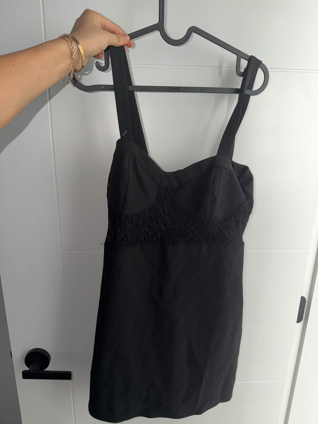 H&M Black Lace Detail Dress - small