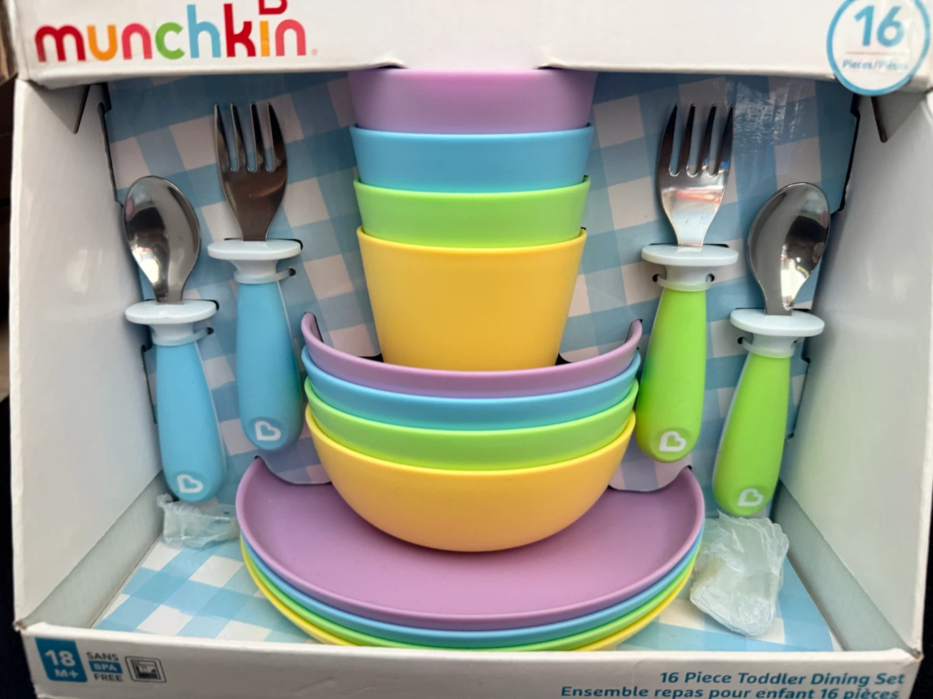 BRAND NEW: Munchkin 16 Piece Toddler Dining Set
