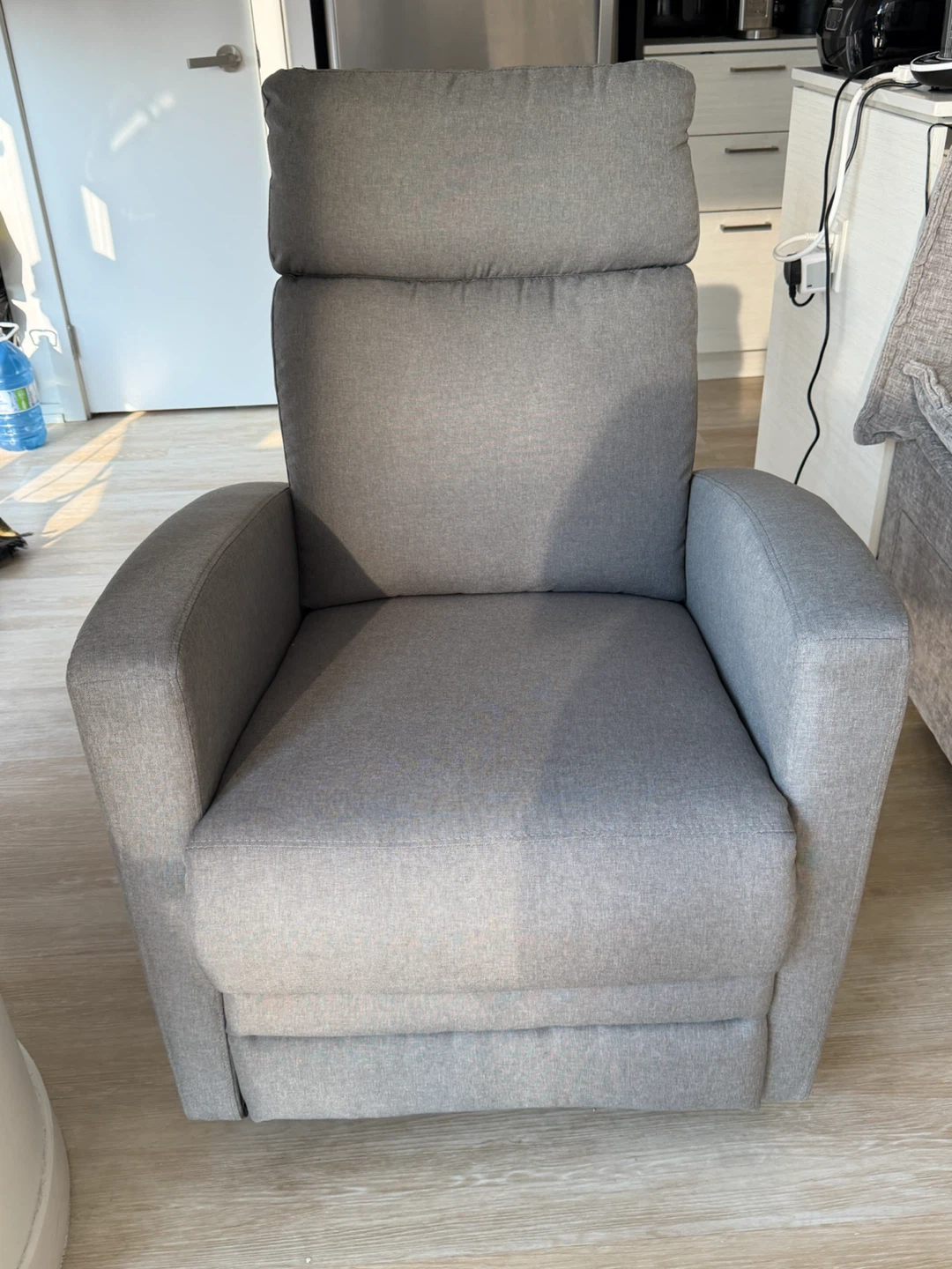 Grey Fabric Recliner Chair - photo 2