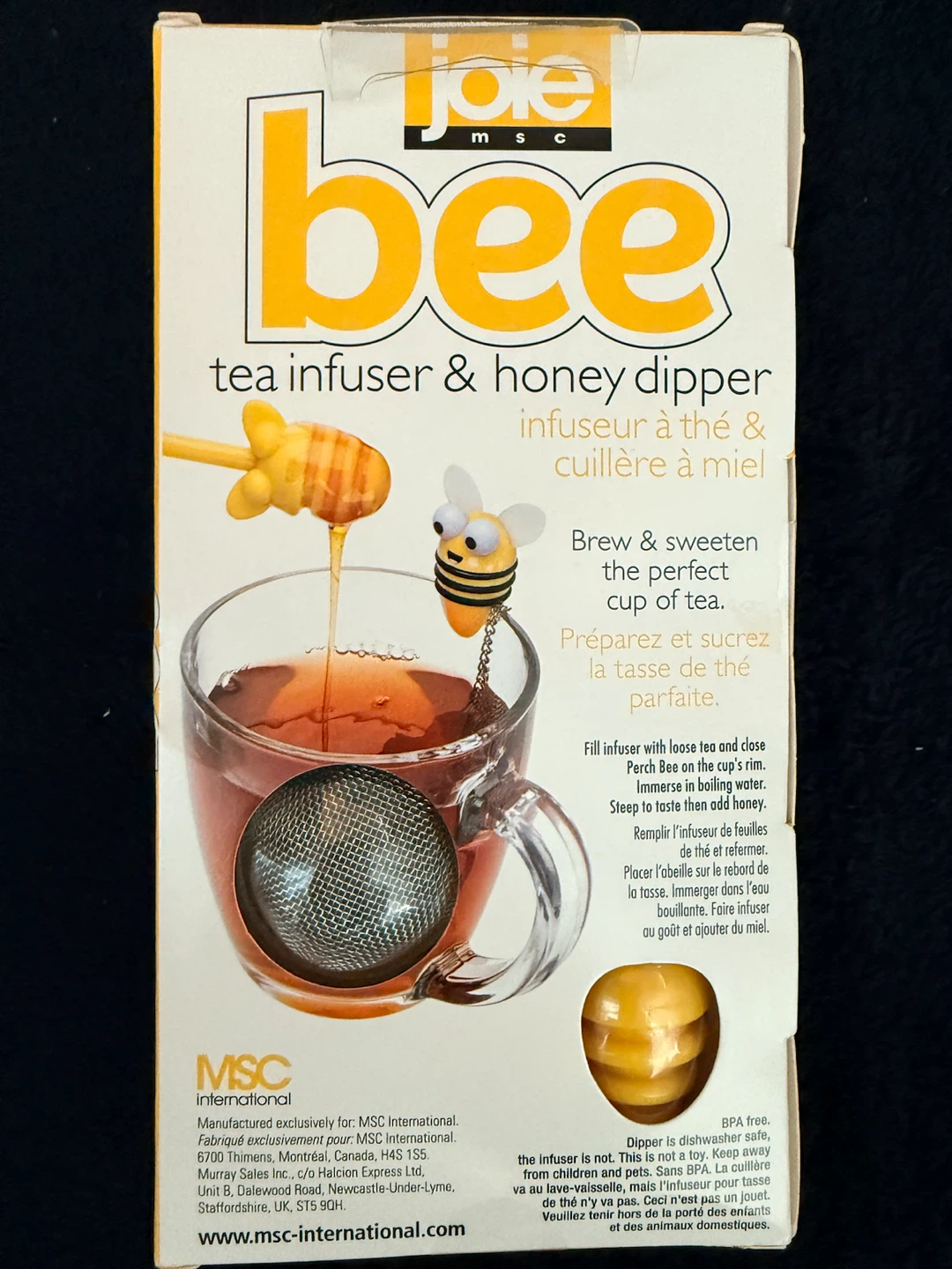 Bee Tea Infuser & Honey Dipper Set - photo 2