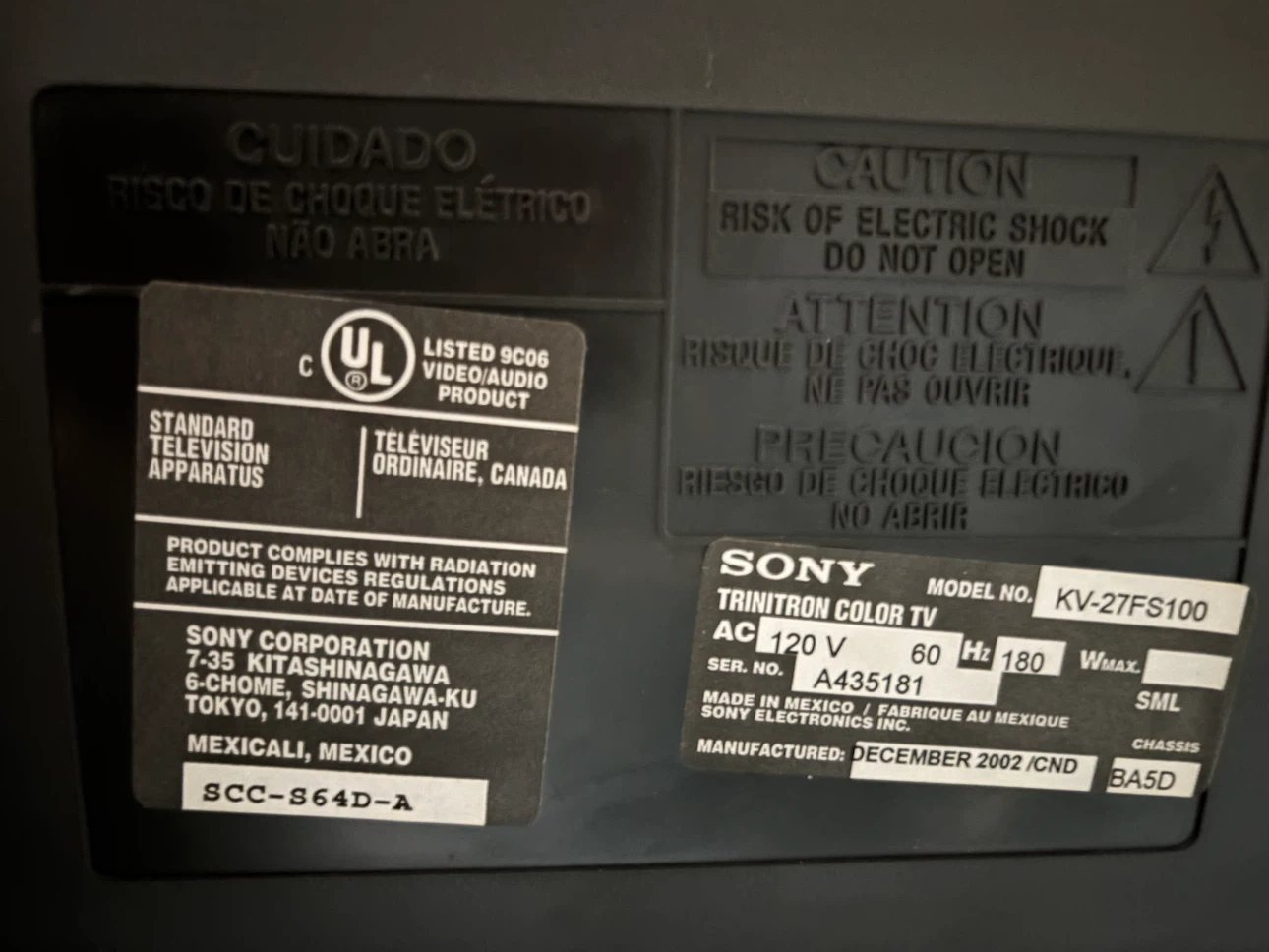 Sony Trinitron 27” with stand and remote - photo 2
