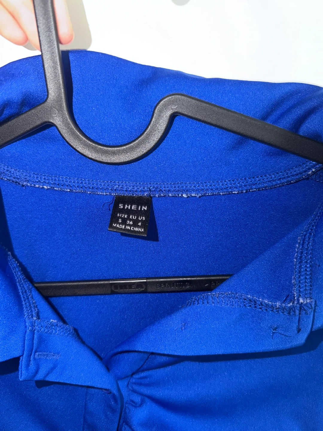 Shein Blue Ruched Shirt - Size S - photo 2