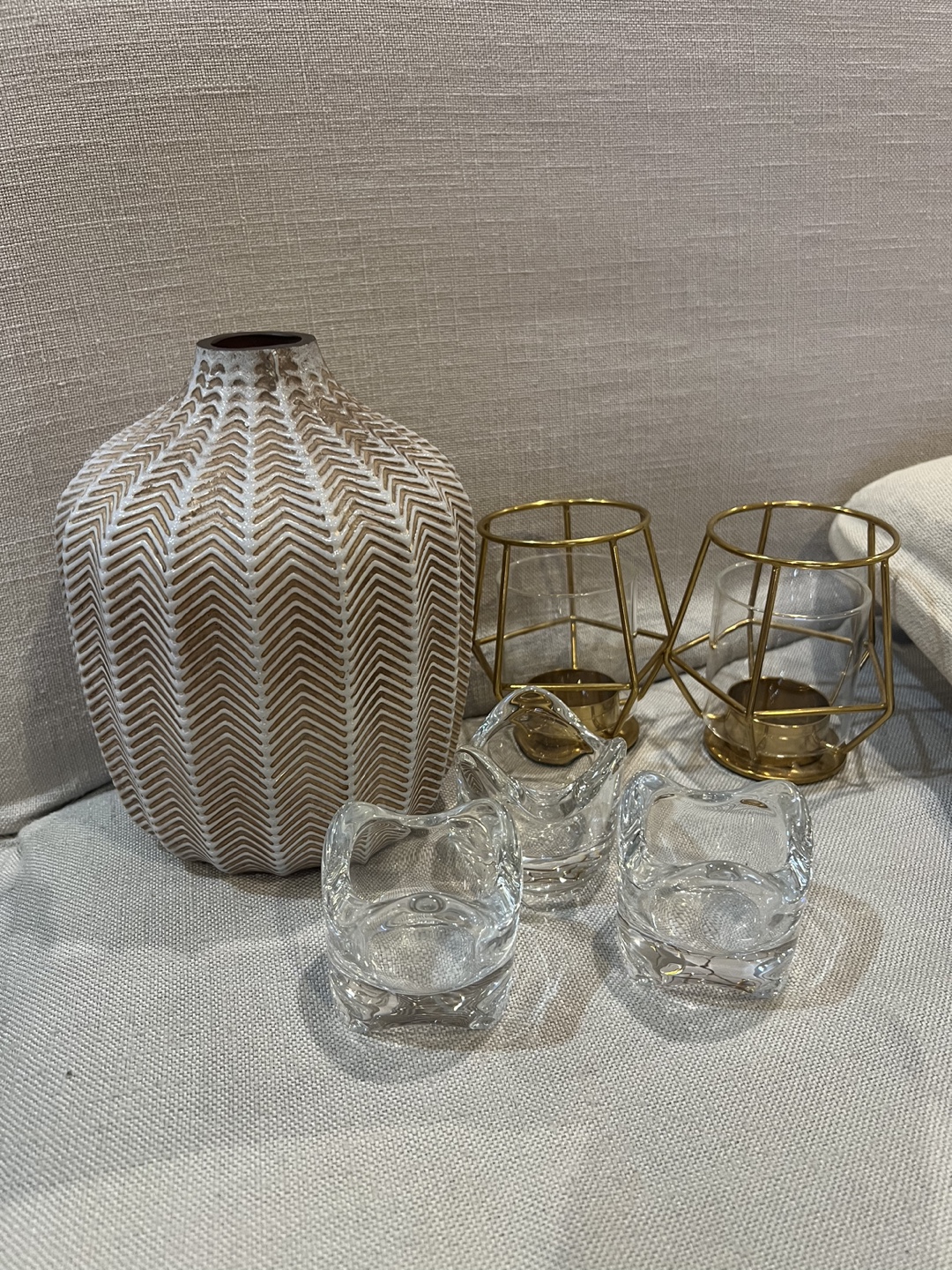 Decorative Vase and Candle Holders Set