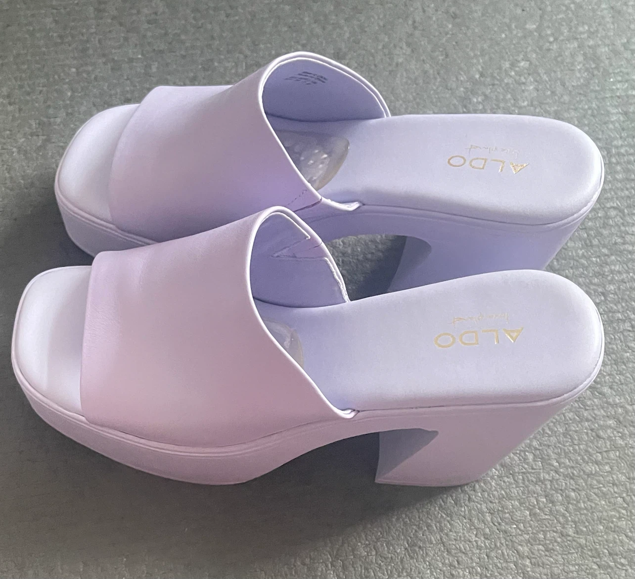 ALDO Platform Block Heel Mules - Lavender