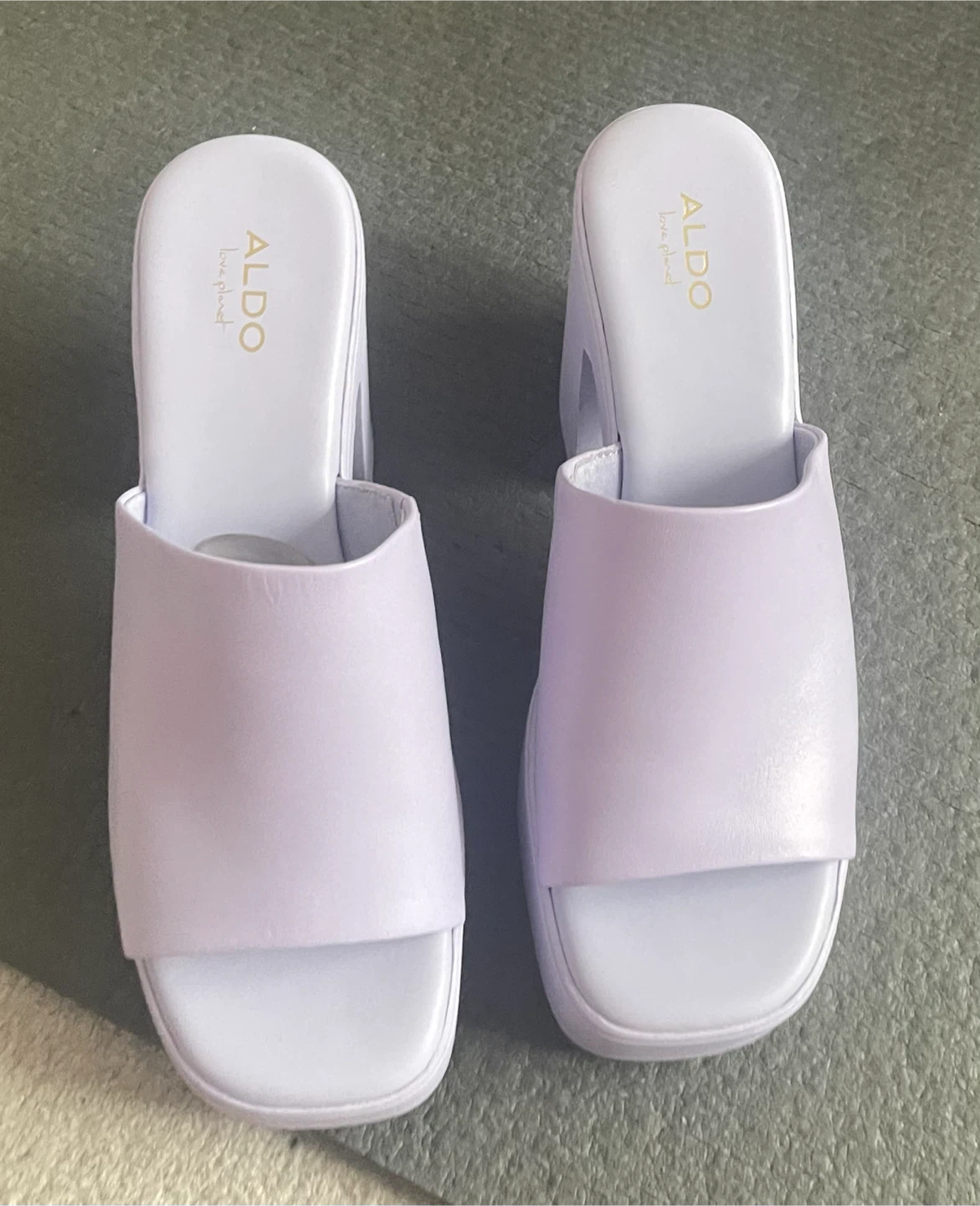 ALDO Platform Block Heel Mules - Lavender - photo 3