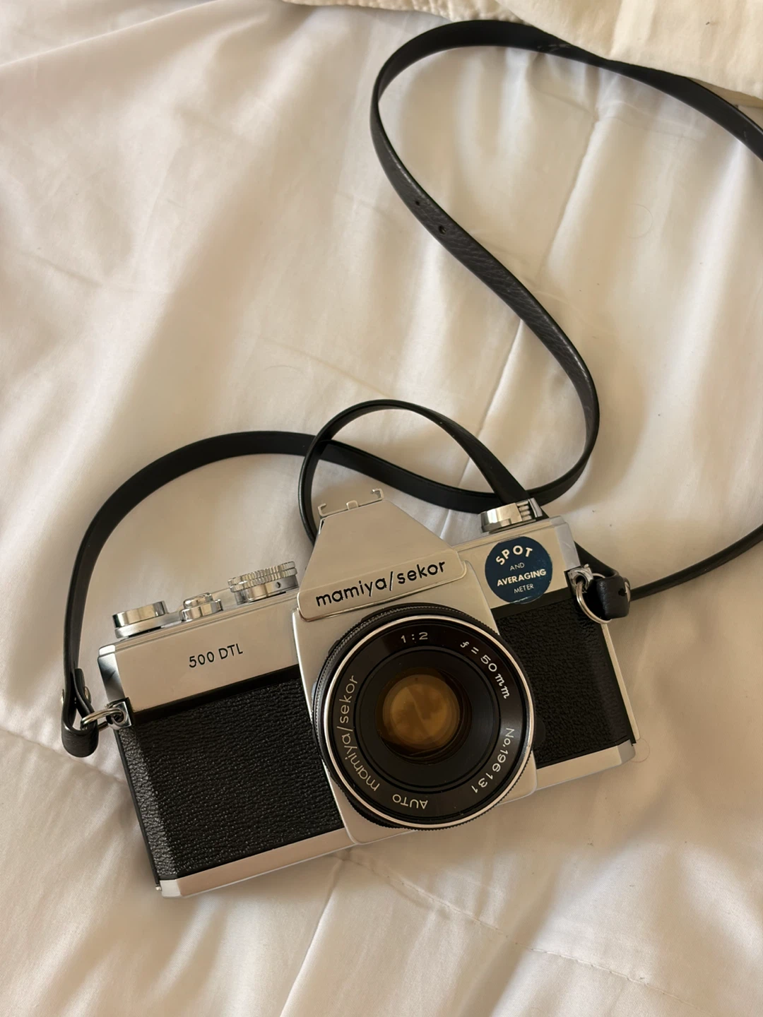 Mamiya/Sekor 500 DTL 35mm Film Camera with 50mm f/2 Lens