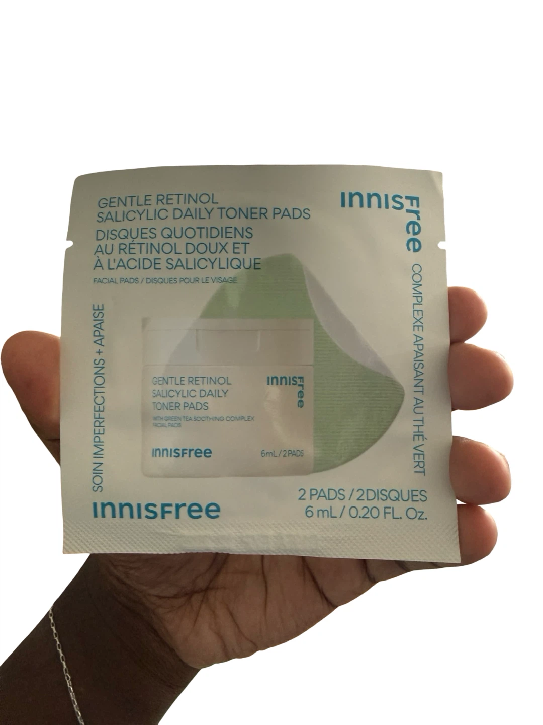 FREE • Innisfree Retinol + Salicylic Toner Pads Sample 💚