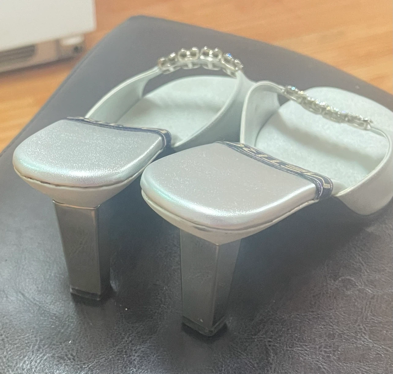 METRO Silver Embellished Heeled Mules - photo 2