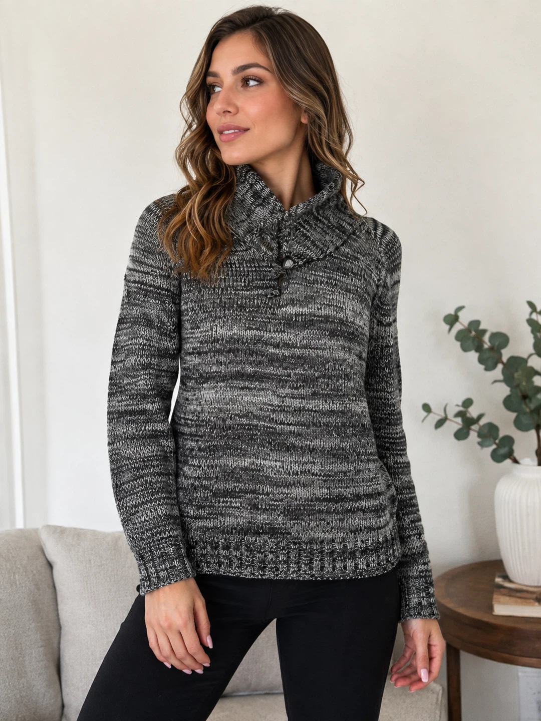 NEVER WORN! H&M Divided Grey Marled Knit Sweater - photo 2