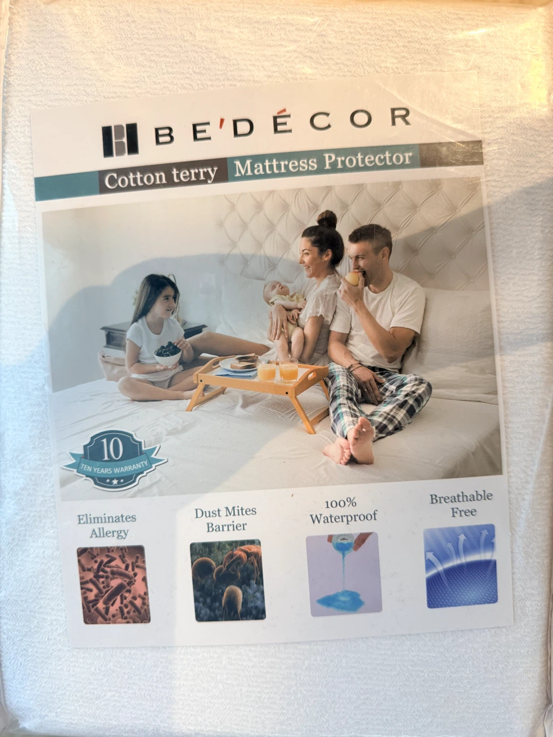 BRAND NEW: Cotton Terry Mattress Protector QUEEN