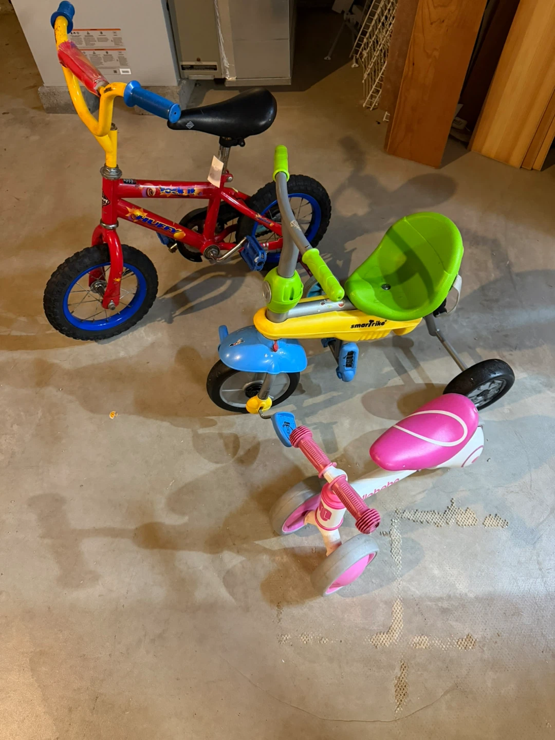 Huffy 12" Bike and Smartrike Tricycle