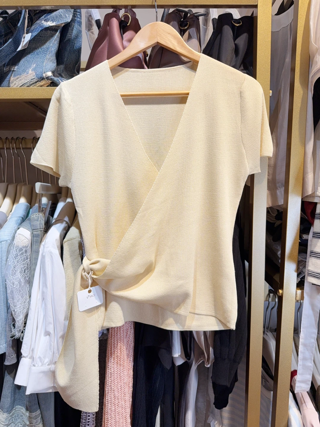 V Neck Tie Front T-Shirt - photo 3
