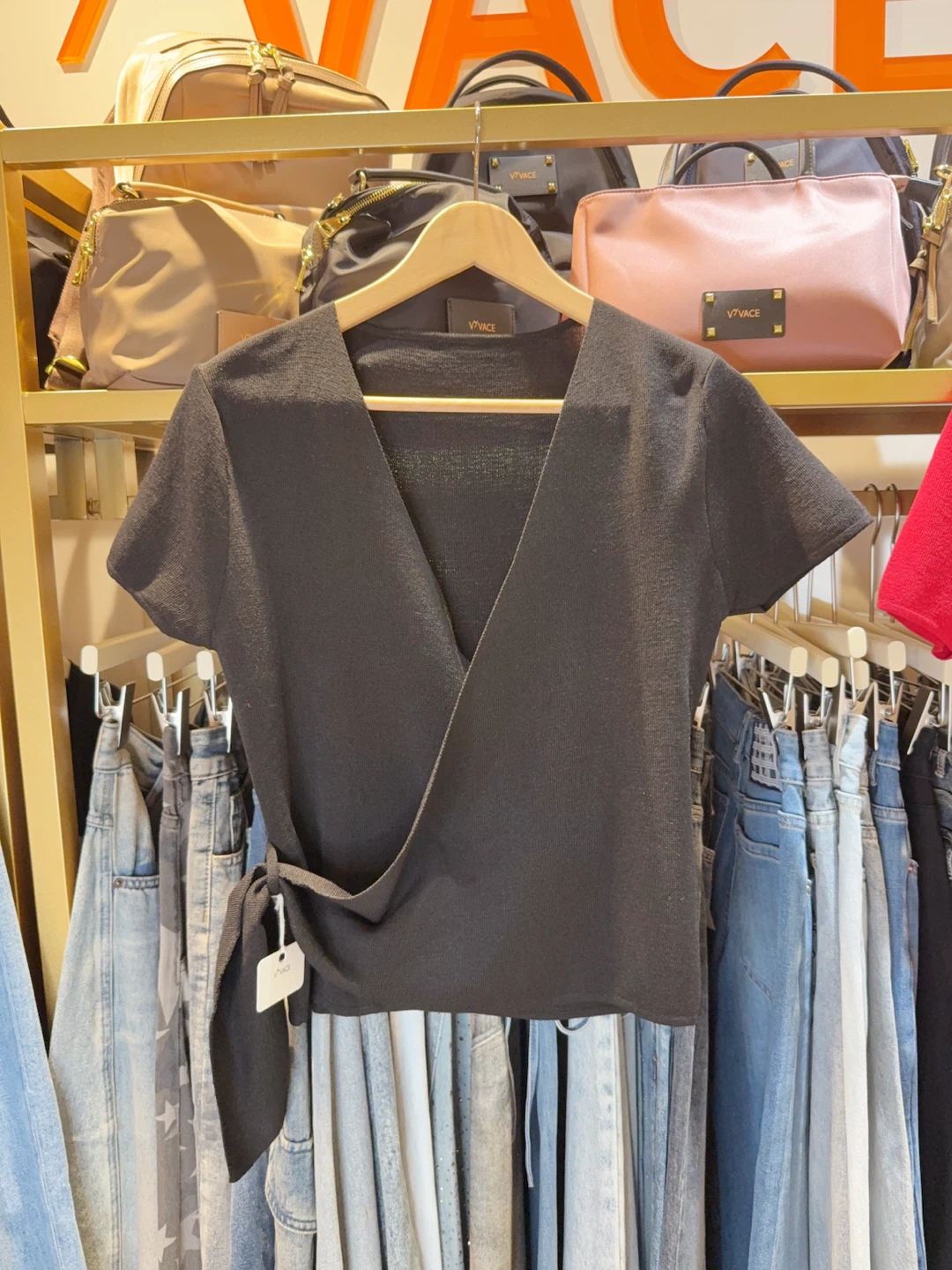 V Neck Tie Front T-Shirt - photo 5