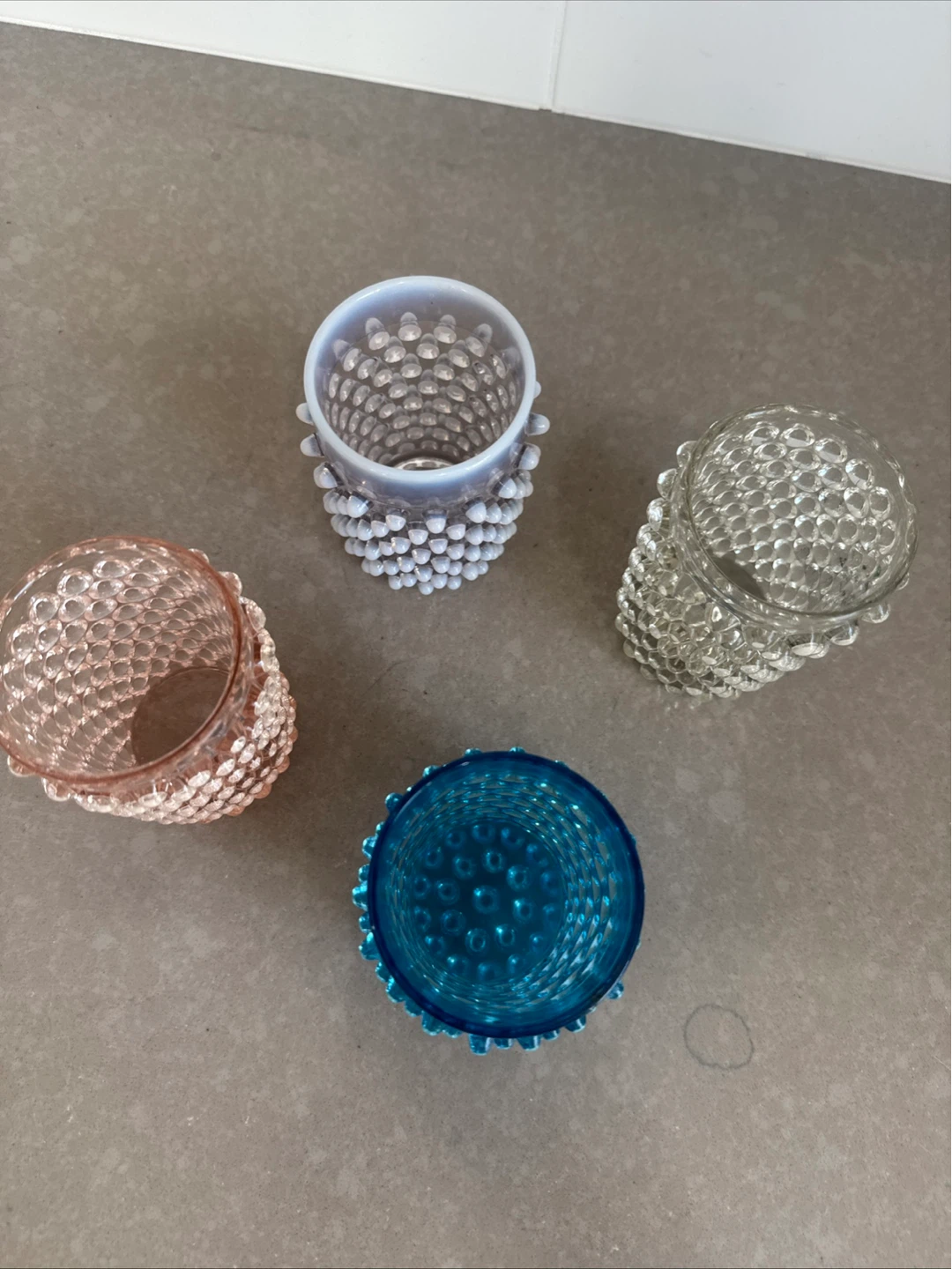 Hobnail Glass Votive Candle Holders Set - photo 2