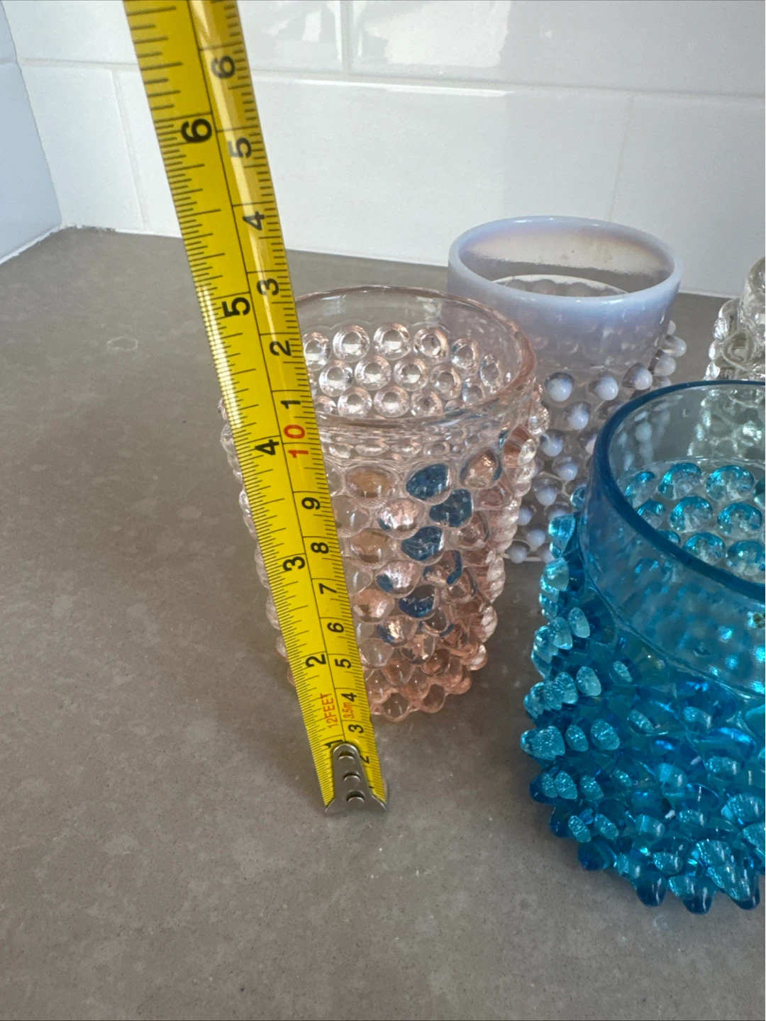 Hobnail Glass Votive Candle Holders Set - photo 5