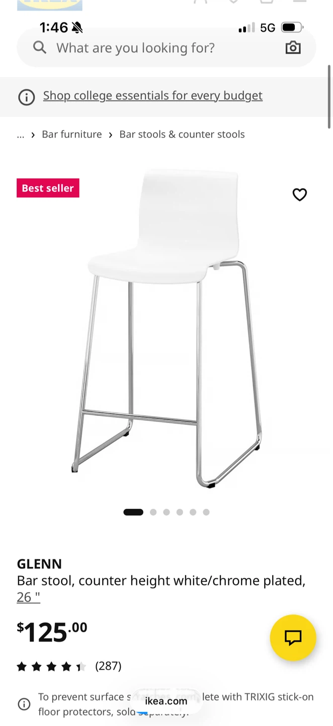 IKEA GLENN bar stools (2) - photo 3