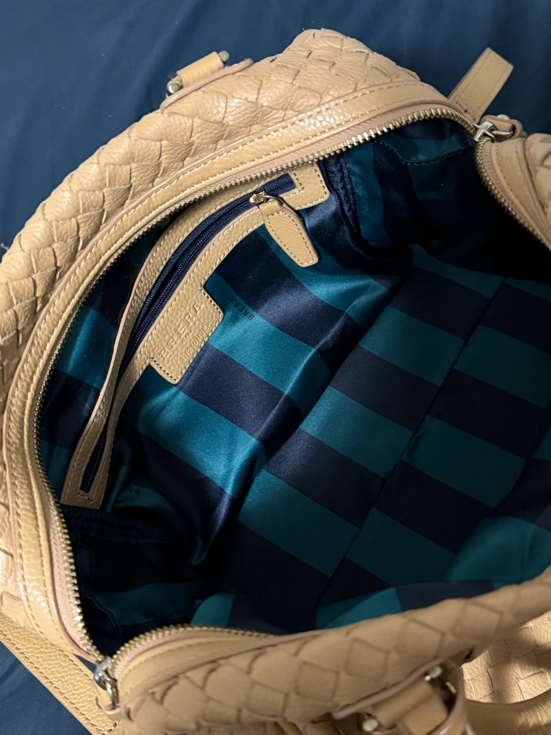 Brera Woven Leather Satchel Purse - photo 3