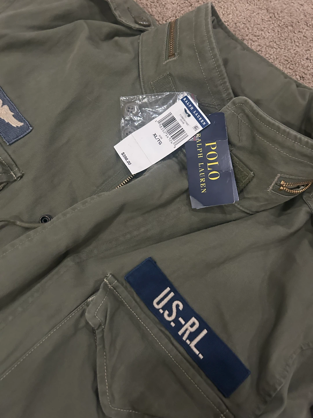 *Brand New* Polo Ralph Lauren Military Jacket - XL/TG