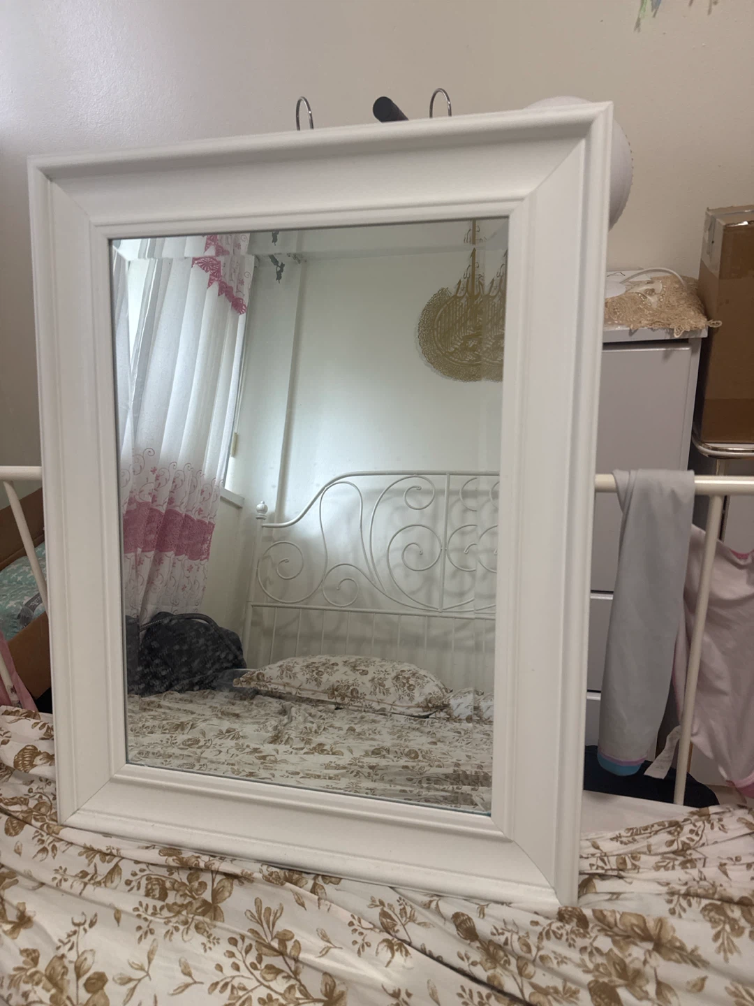 White Framed Mirror