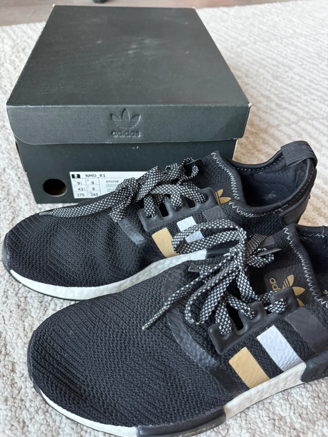 Adidas NMD_R1 Shoes - Black - Size 9.5