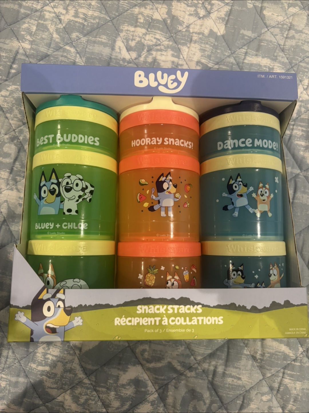 Bluey Snack Stacks Portable Snack Containers - Set of 3