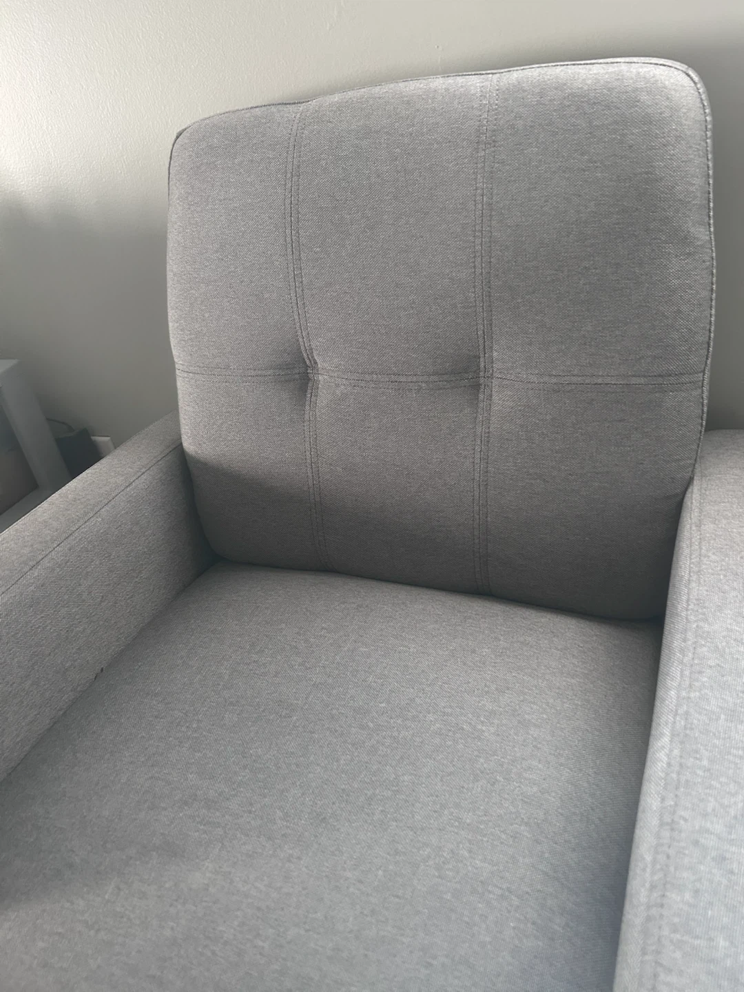 Grey Fabric Accent Chair