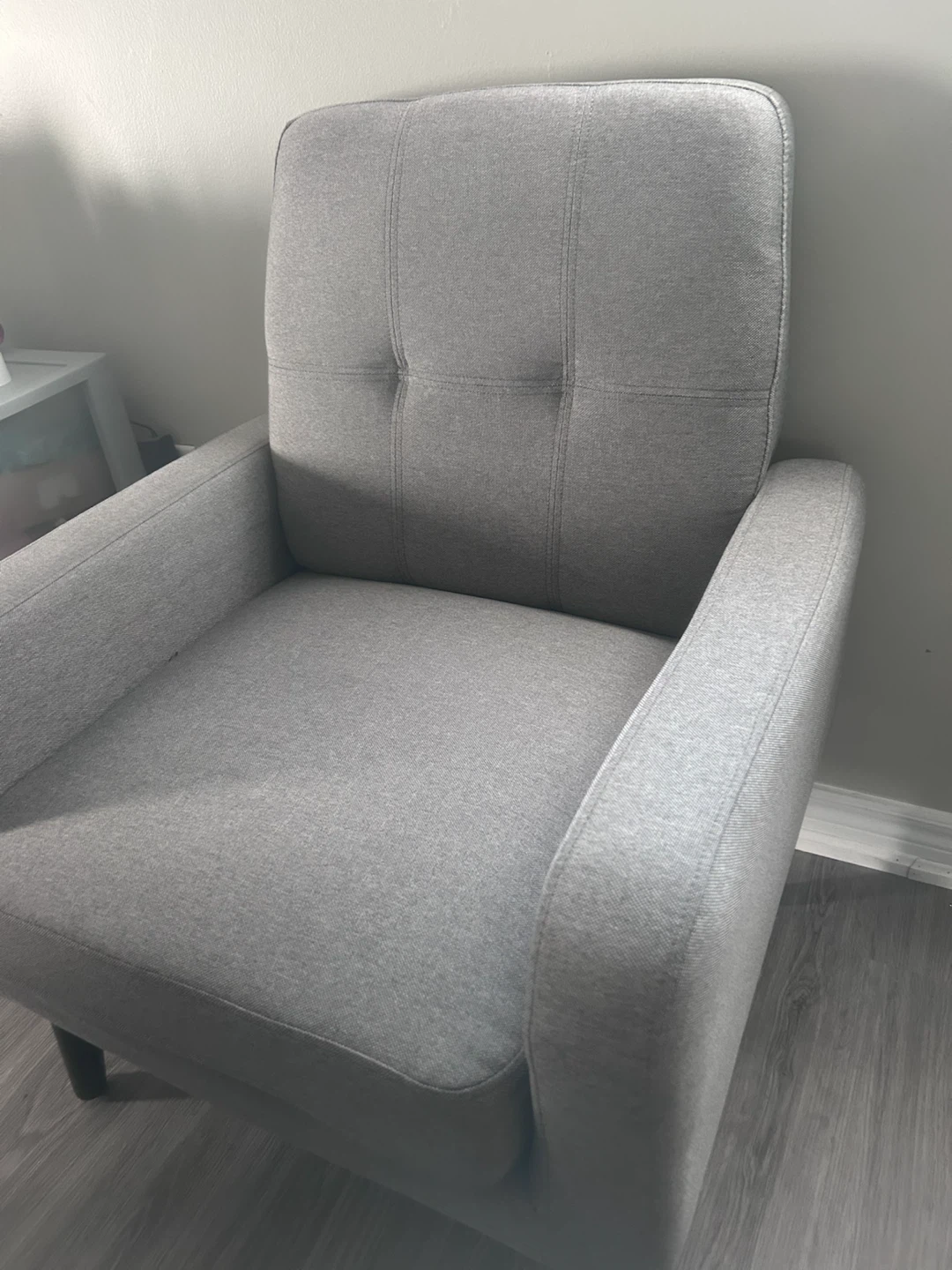 Grey Fabric Accent Chair - photo 2