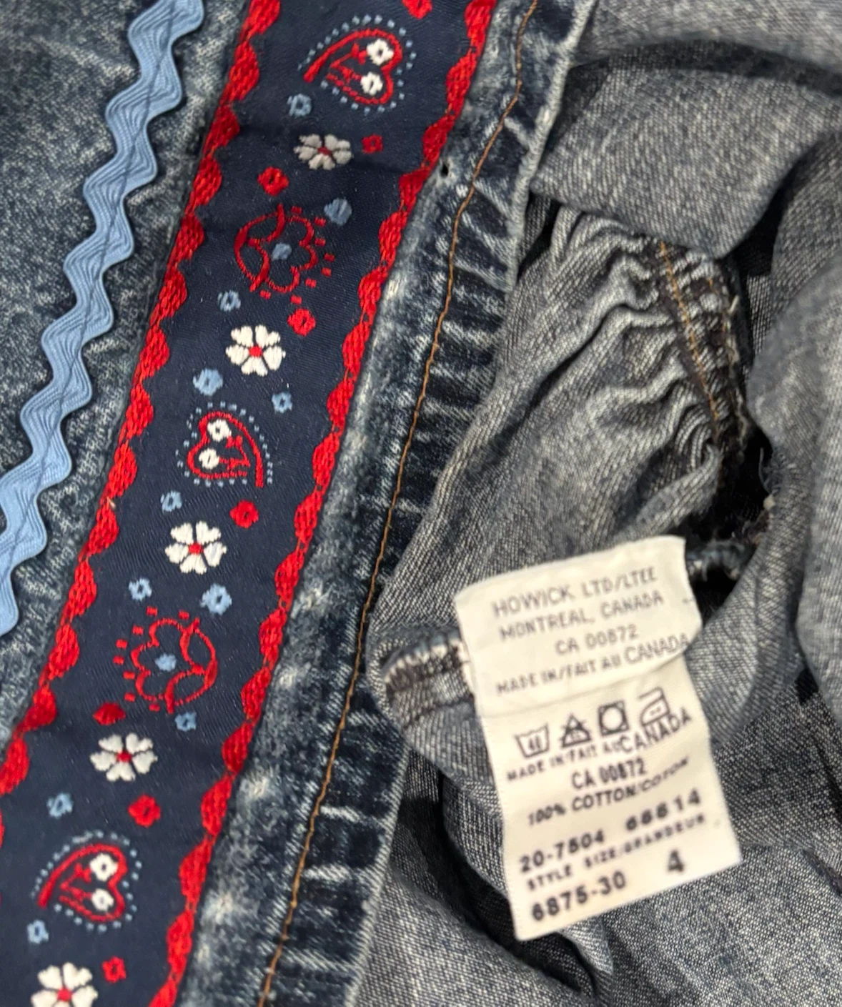 Vintage OshKosh B'gosh Denim Dress Size 4 - photo 4