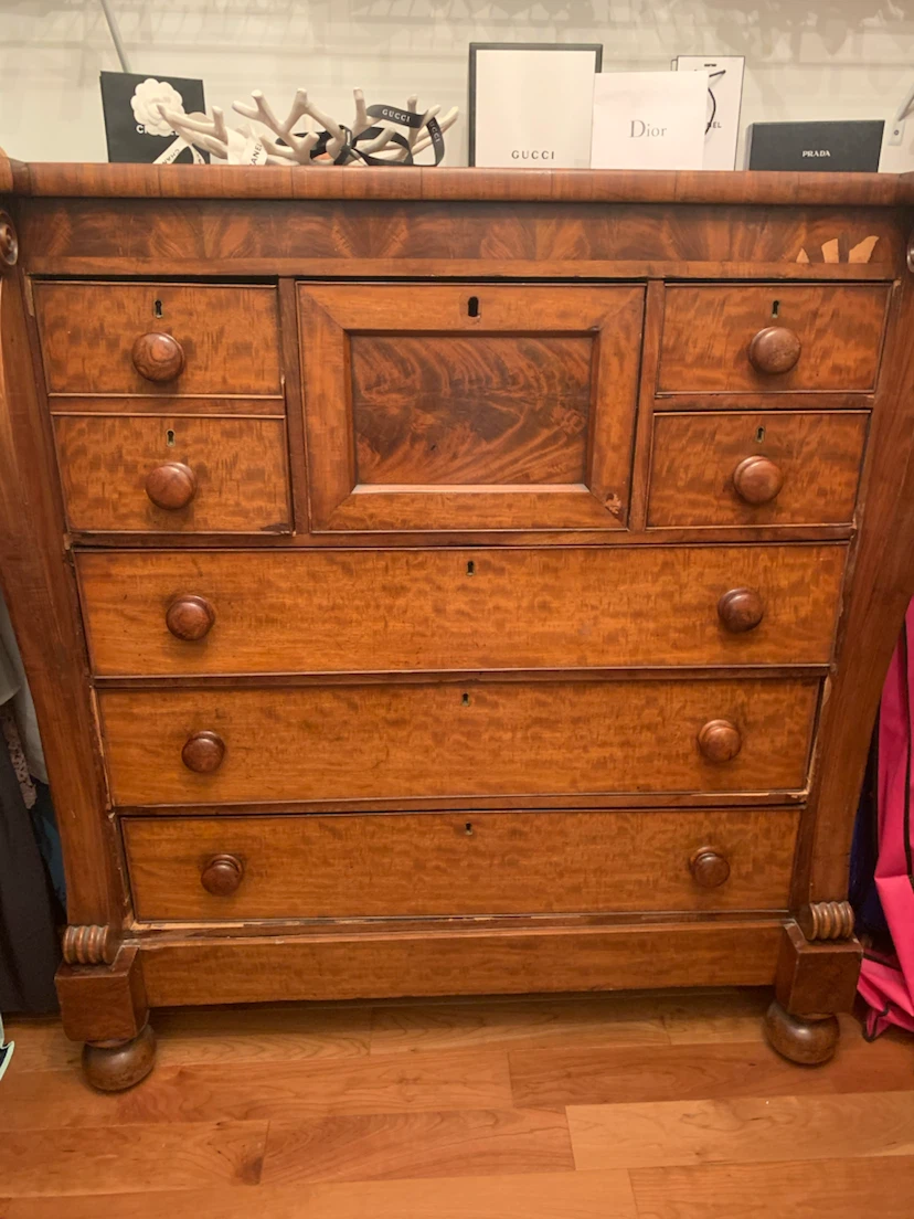 Antique English Bonnet Chest