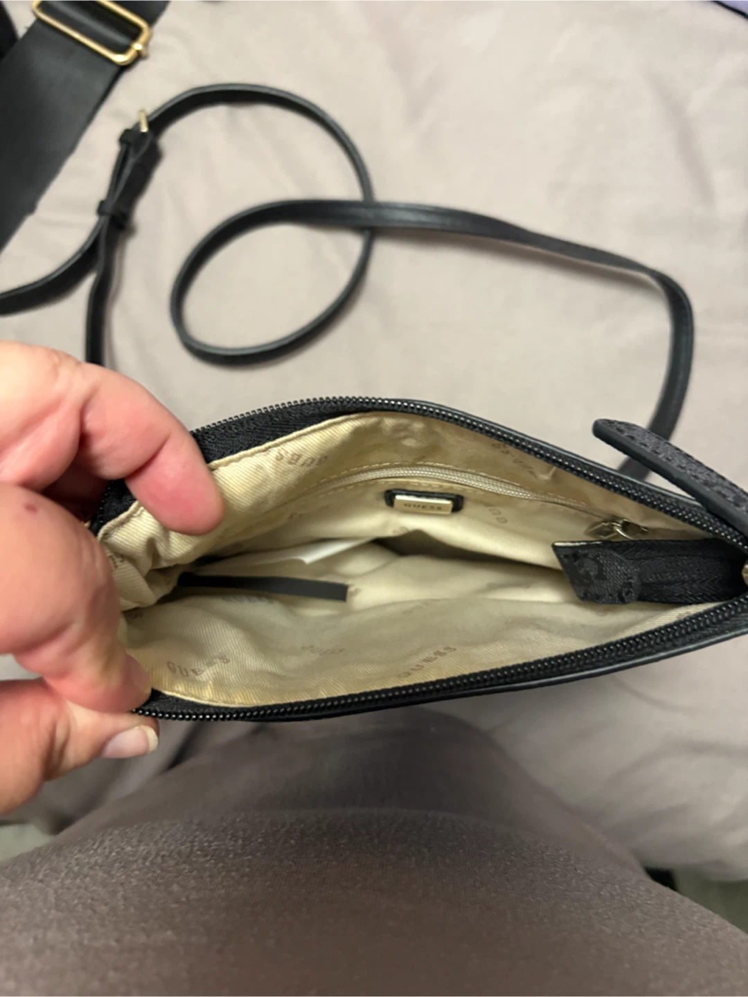 Guess Black Monogram Crossbody Bag - photo 2