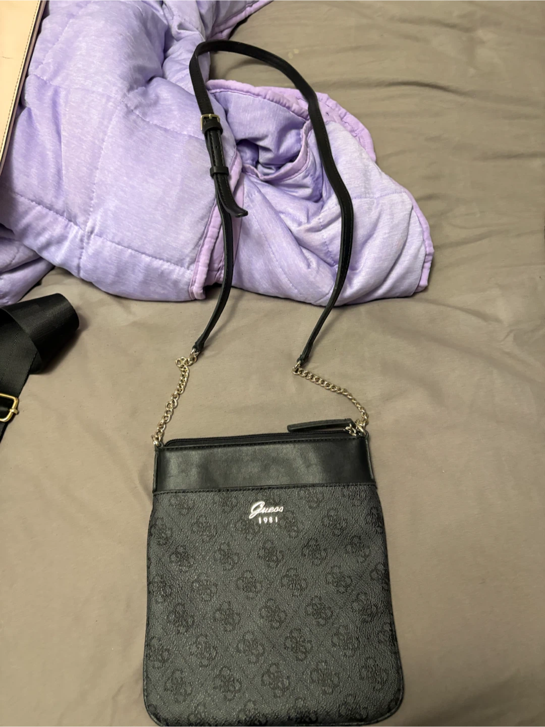 Guess Black Monogram Crossbody Bag - photo 3
