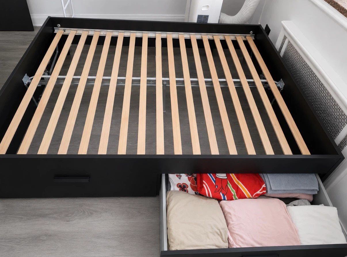 IKEA BRIMNES Queen Bed Frame with Storage