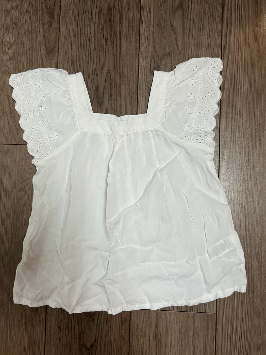 Joe Fresh Toddler White Broderie Anglaise Top - Size 4