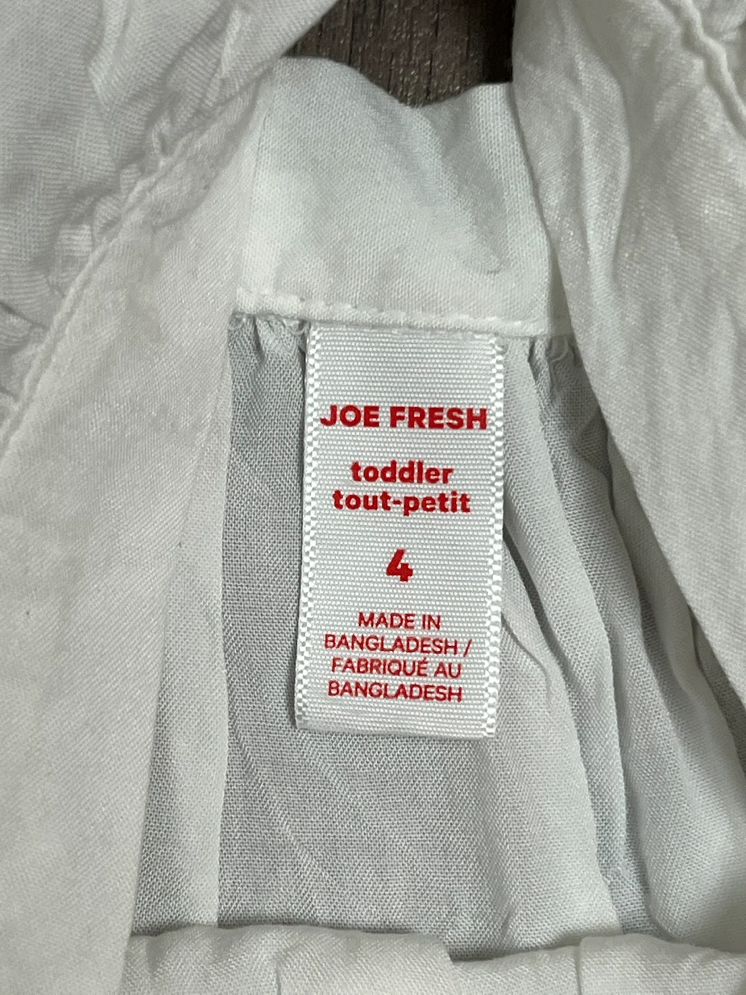 Joe Fresh Toddler White Broderie Anglaise Top - Size 4 - photo 2