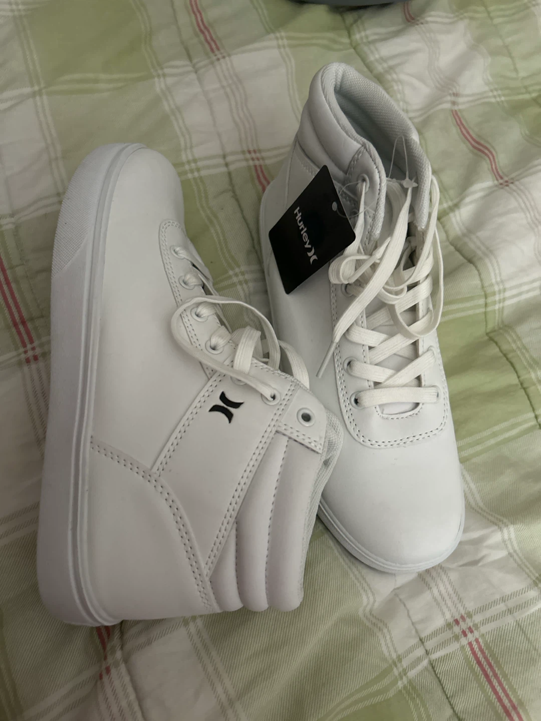 New Hurley White High-Top Sneakers