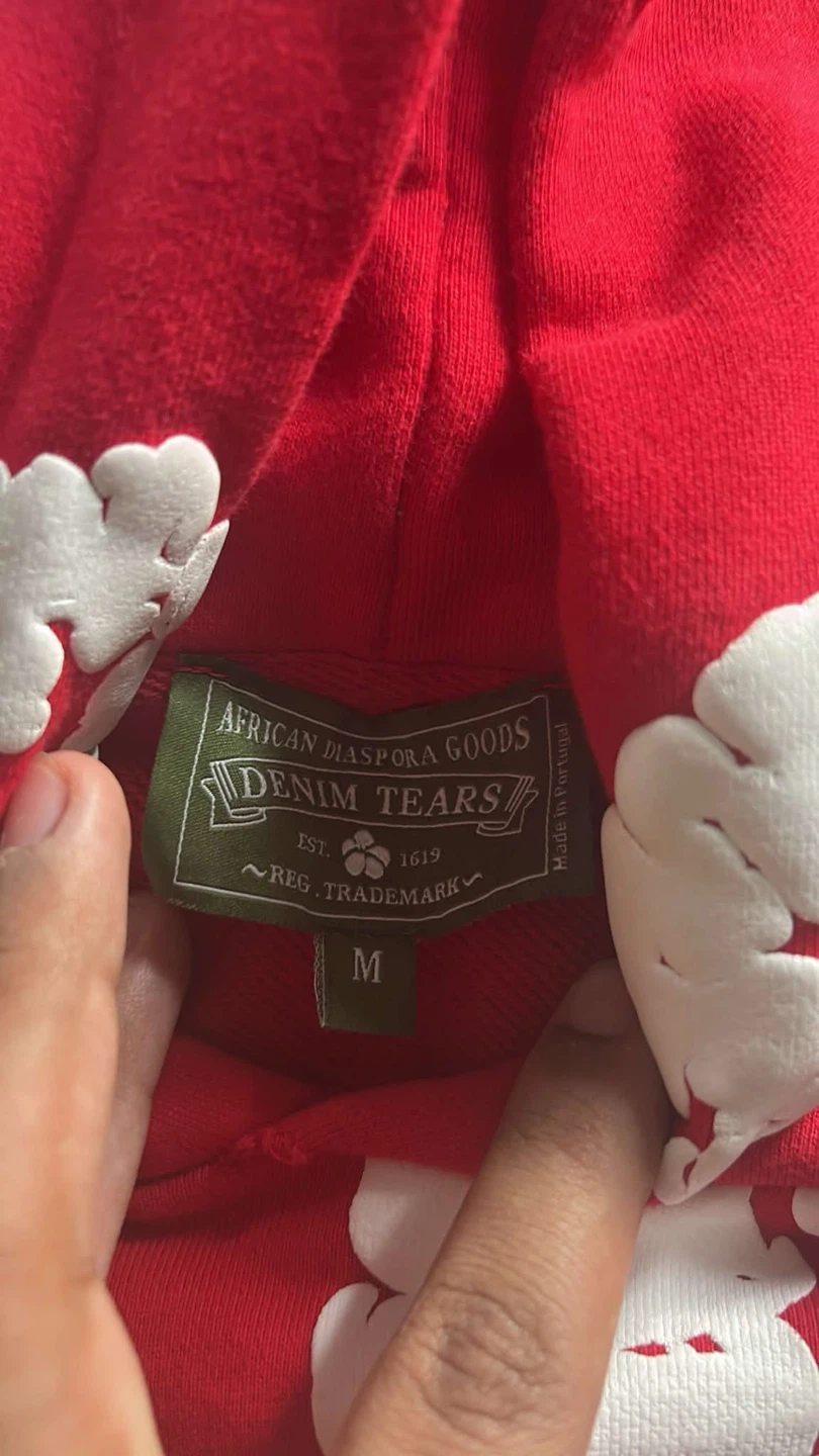 Denim Tears African Diaspora Goods Red Hoodie