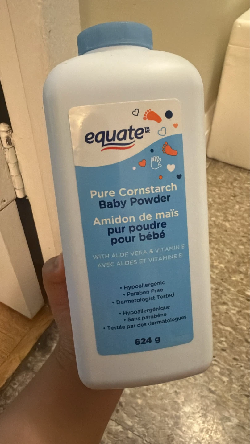Equate Pure Cornstarch Baby Powder 624g