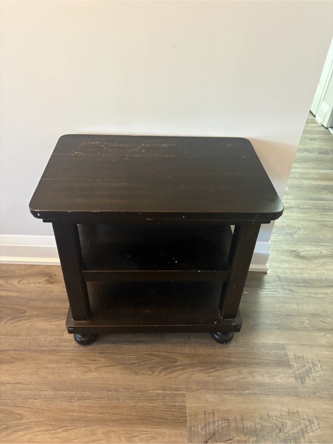 dark brown bedside table