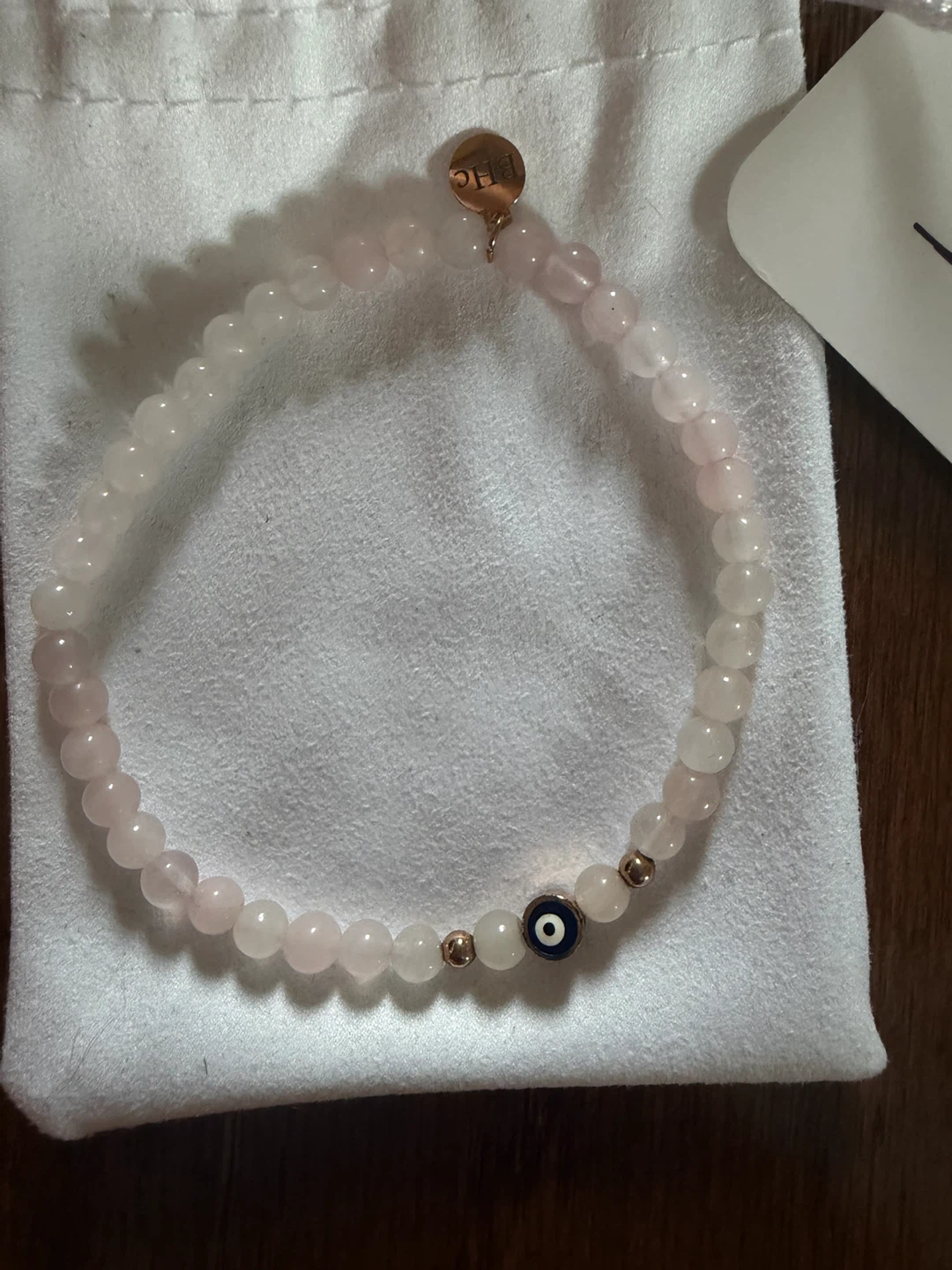 NEW Bryce Hudson Rose Quartz Evil Eye Bracelet - photo 3