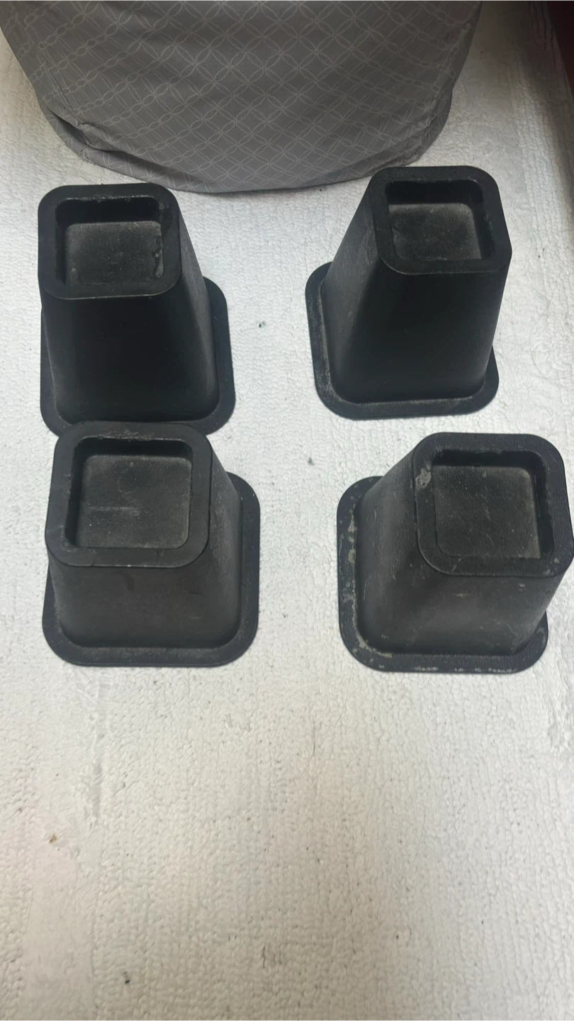 Shepherd Hardware 6 in. Black Bed Risers (4-Pack)