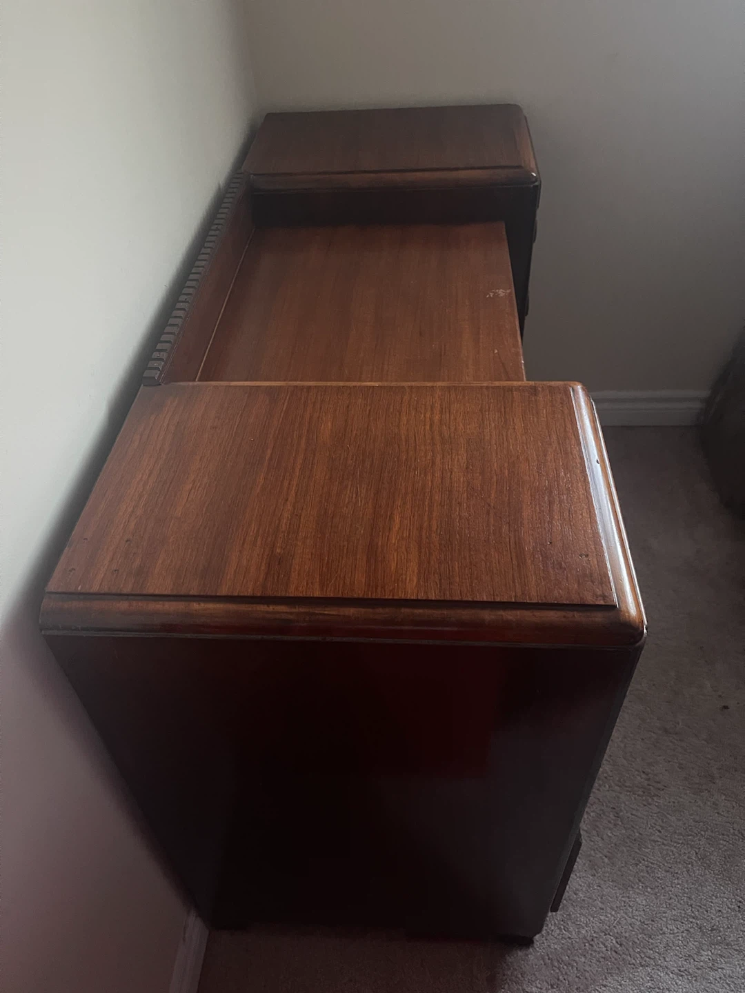 Vintage Wooden Vanity Desk - 7 Drawers - photo 2