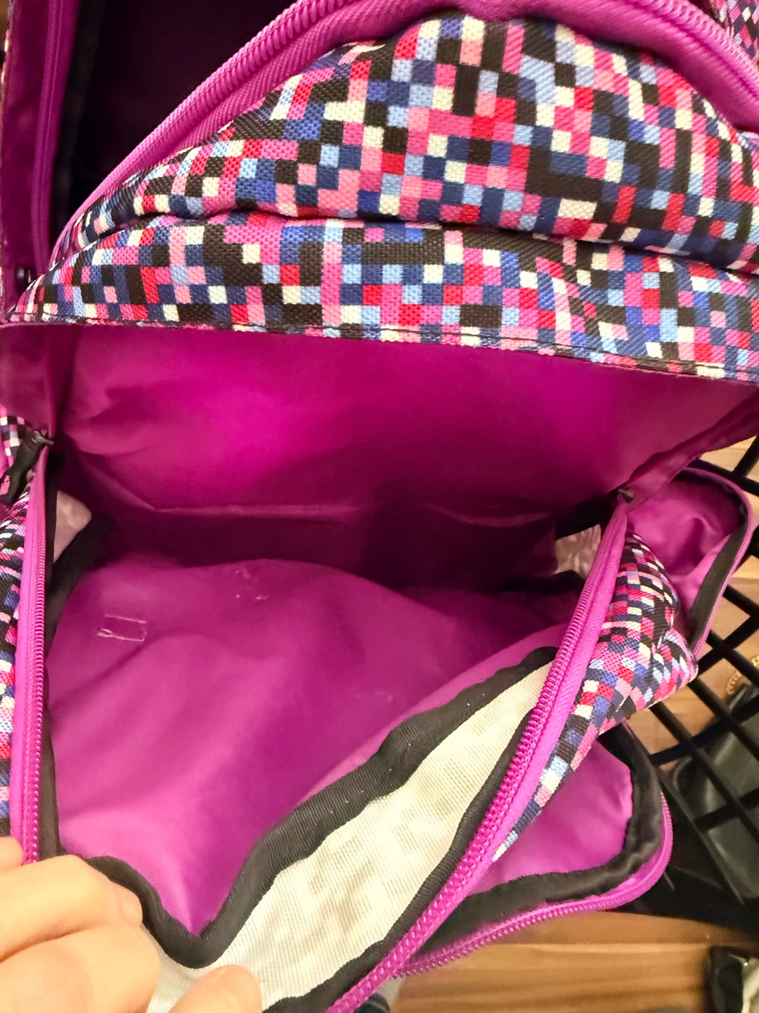 New Roots Backpack colourful pixelated design purple - photo 3