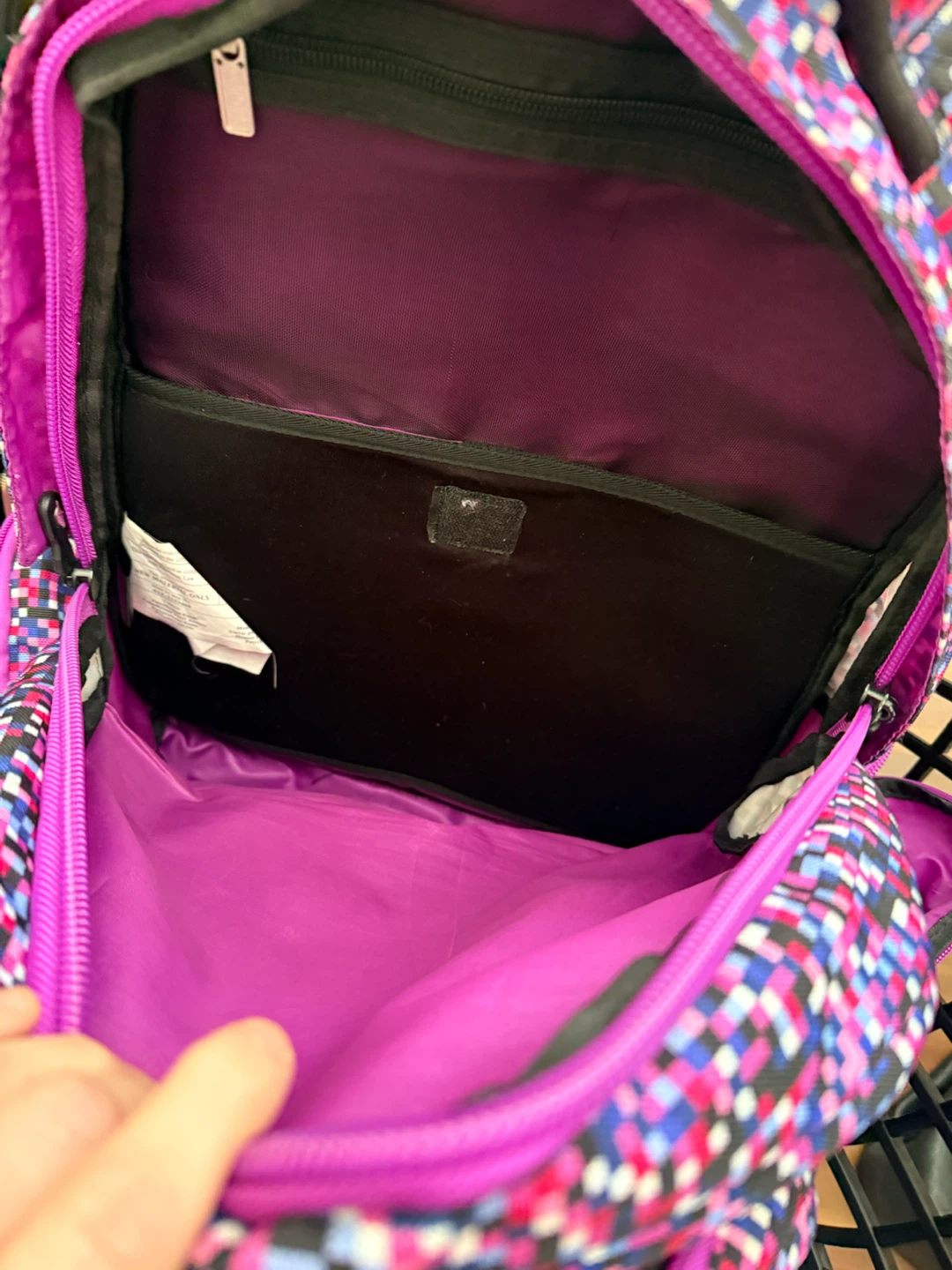 New Roots Backpack colourful pixelated design purple - photo 4