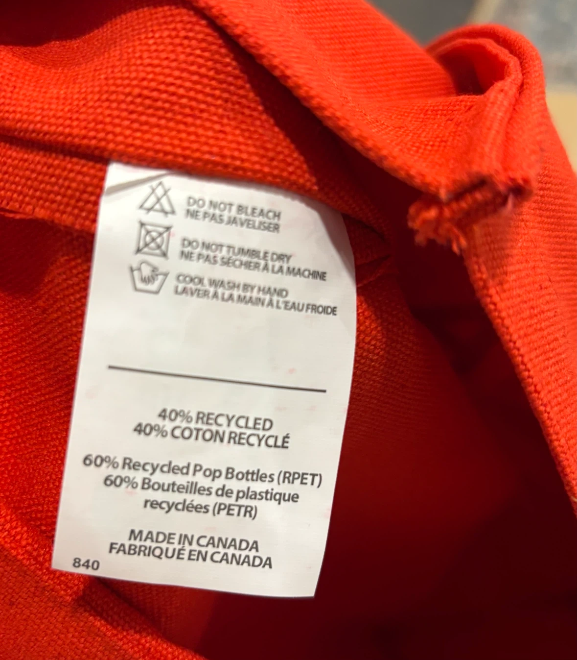 NEW Canadian Tire “Made In Canada” Reusable Tote Bag, Red - photo 4