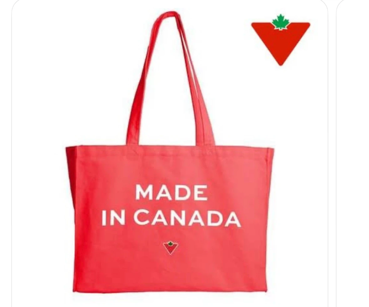 NEW Canadian Tire “Made In Canada” Reusable Tote Bag, Red - photo 5