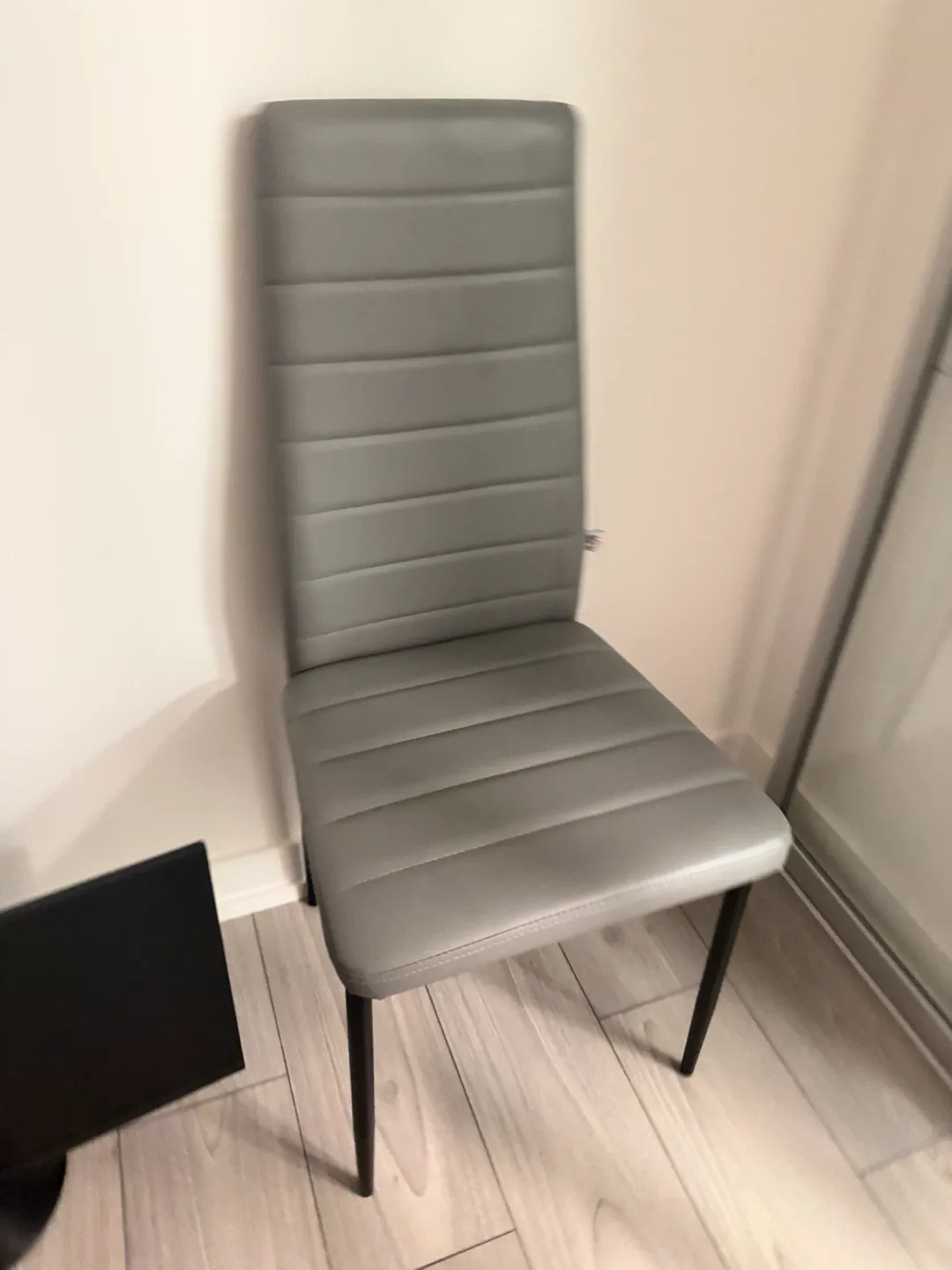 HOMCOM Grey Faux Leather Dining Chair set of 4 - photo 5
