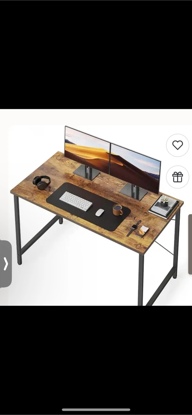 Rustic Wood Grain Computer Desk