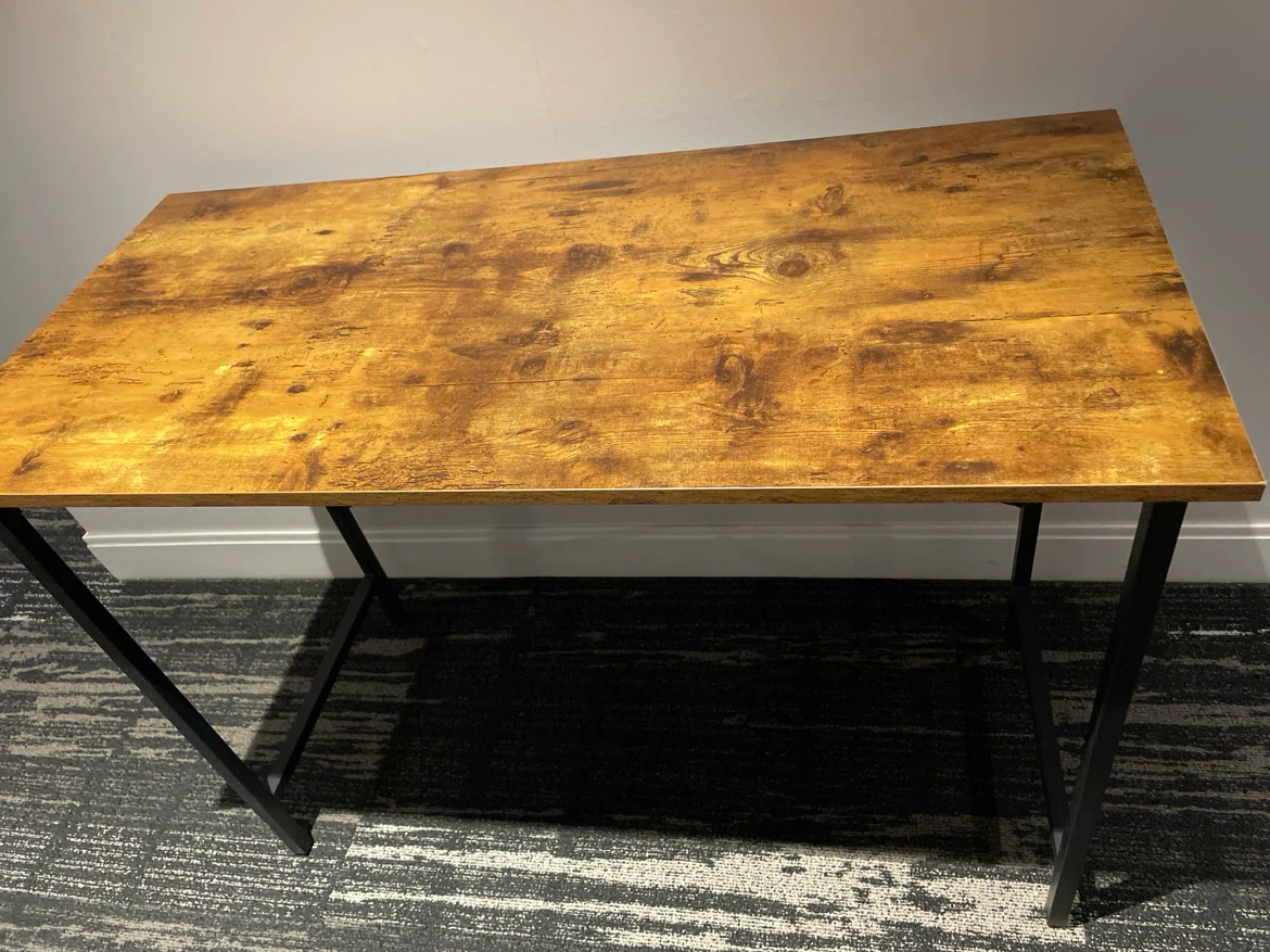 Rustic Wood Grain Computer Desk - photo 2
