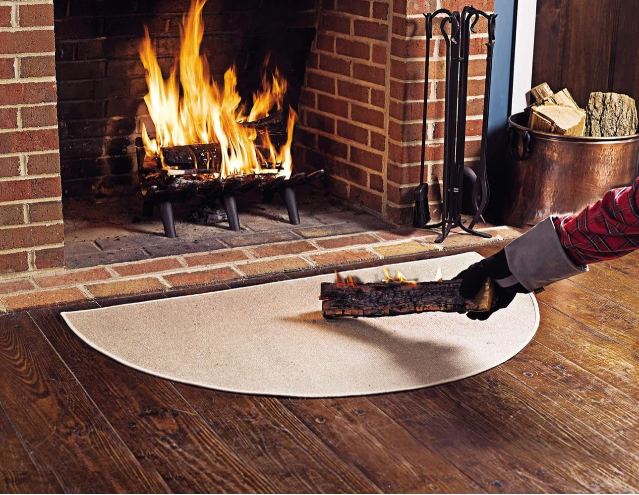 Half-Round Fireplace Hearth Rug - photo 2