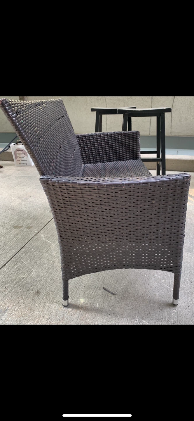 ❗️TONIGHT URGENT PICK-UP! Outdoor 2 seaters wicker chair - photo 2